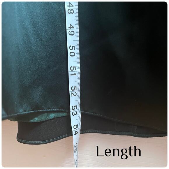 ABS Allen Schwartz Emerald Green Satin Ruching Strapless Dress Size 2 Wedding - Picture 8 of 14